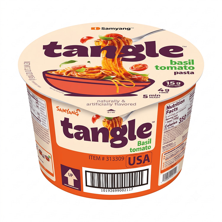 SAMYANG Tangle Basil Tomato Pasta(Big Bowl) 3.7 oz