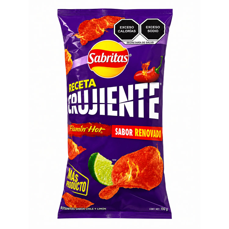 Sabritas Receta Crujiente Flamin' Hot 100 g (min 3)