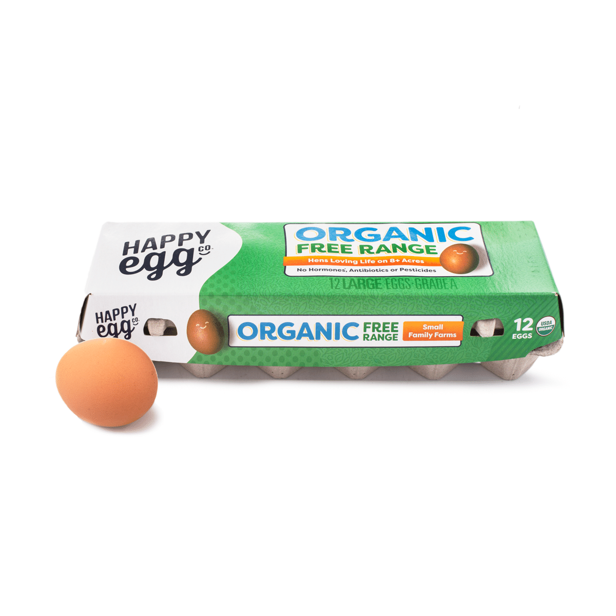 Ovos Orgânicos Grandes Marrons 12ct Happy Egg 12 count