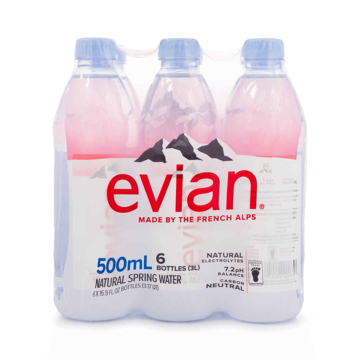 Água Mineral Natural Evian, 6ct 16.9 onça(s) líquida(s)