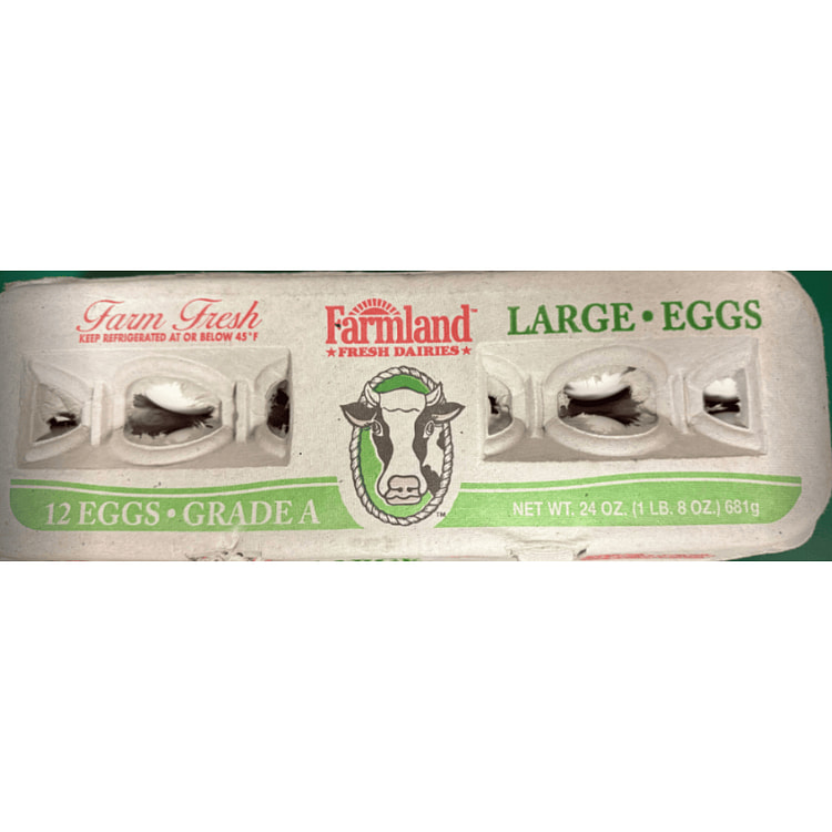Farmland Grade A Large White  Eggs 12 count