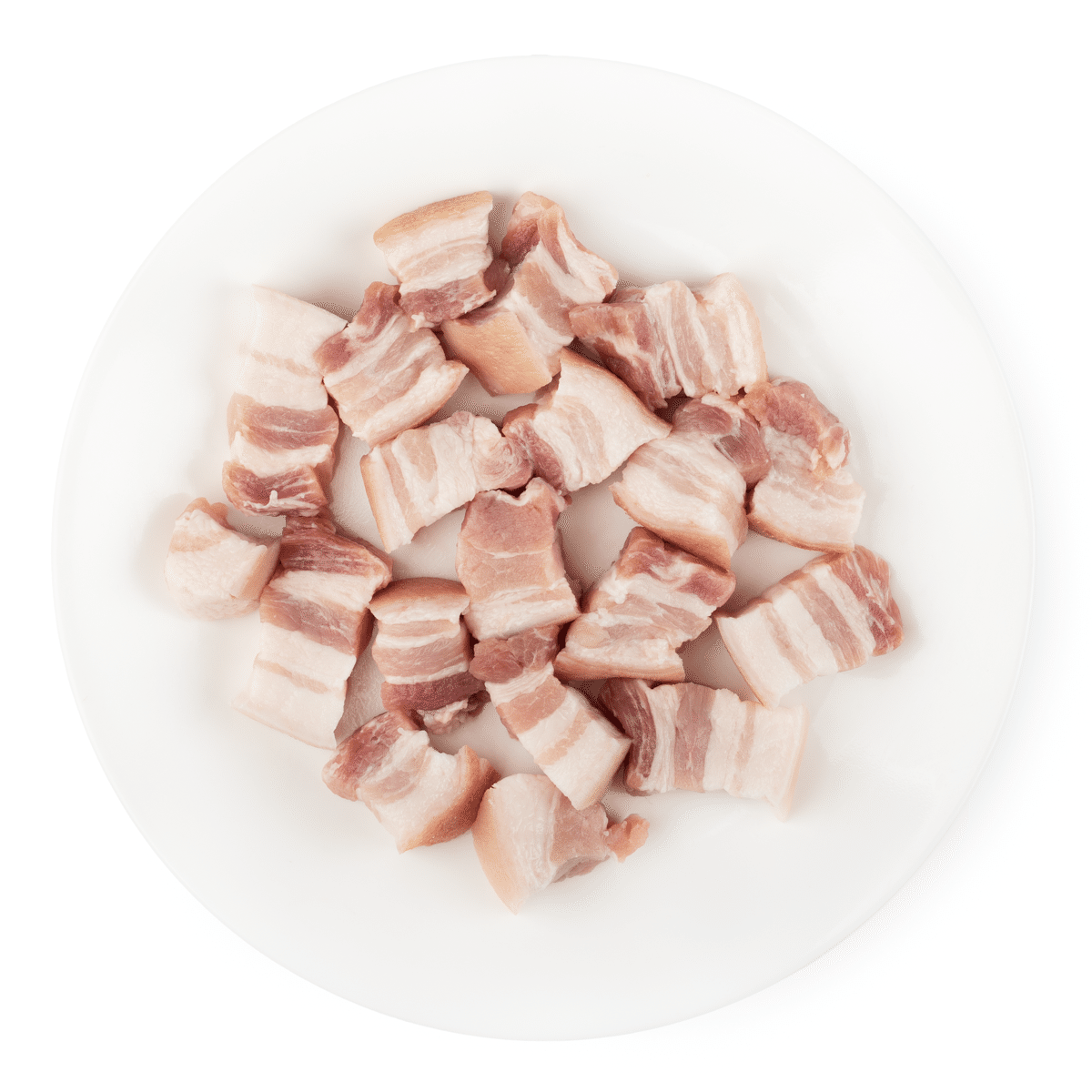 Pork Belly Cubes, Skin-on, Frozen 1.5 lb