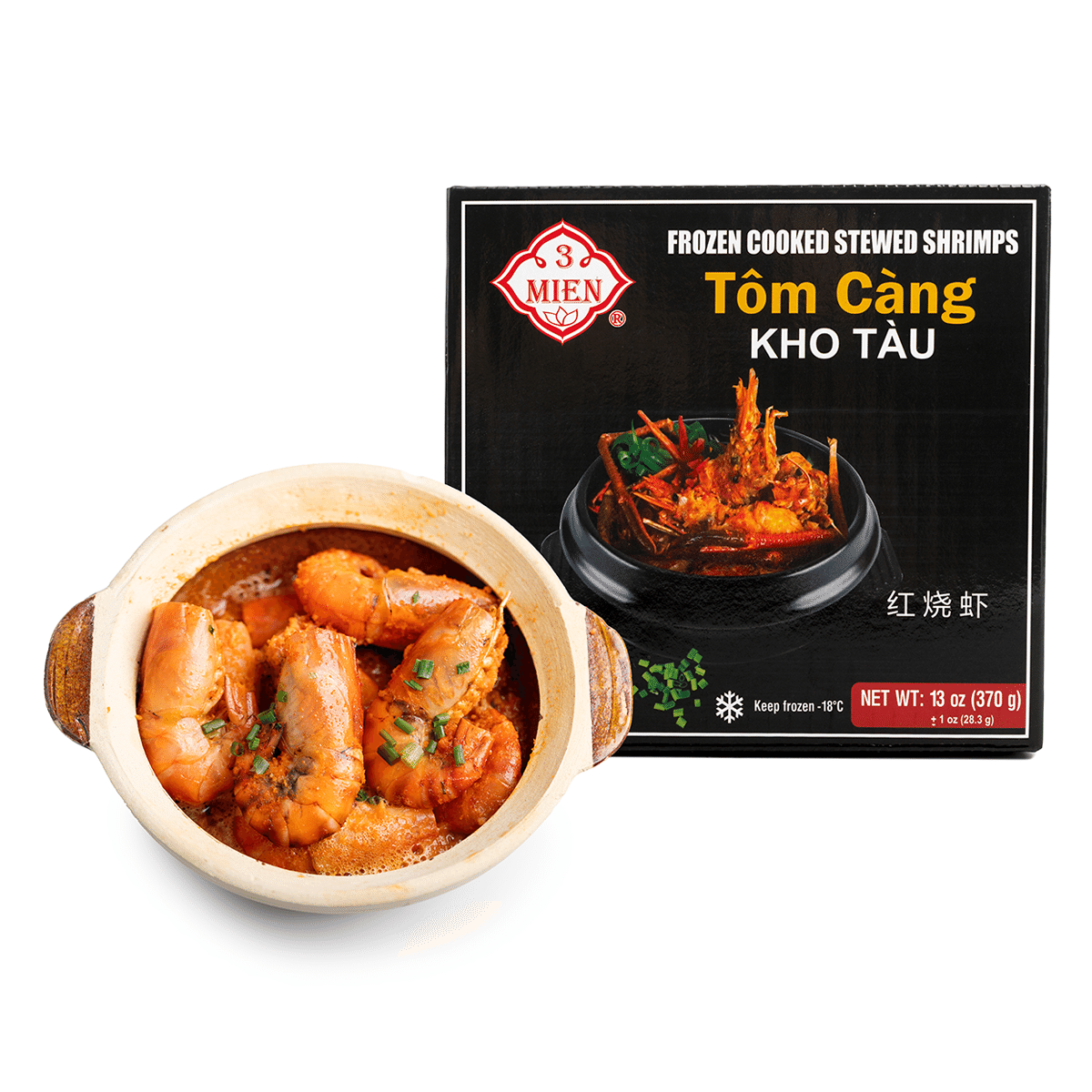 3 Mien Stewed Shrimp, Frozen 13 onça(s)