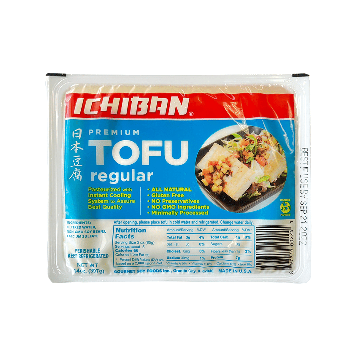 Ichiban Tofu Medium Firm 14 oz