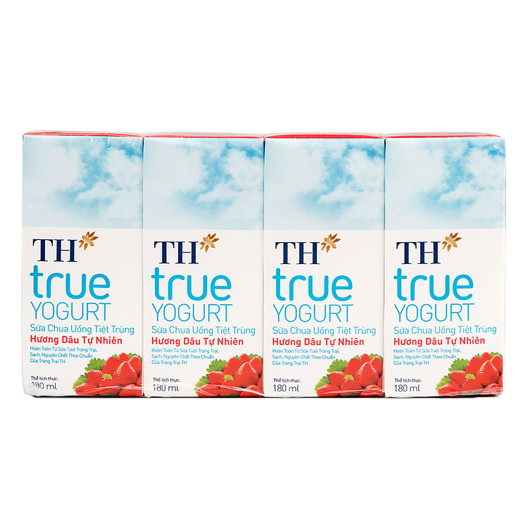 TH True Yogurt Drink Strawberry (4 pack) 180 毫升