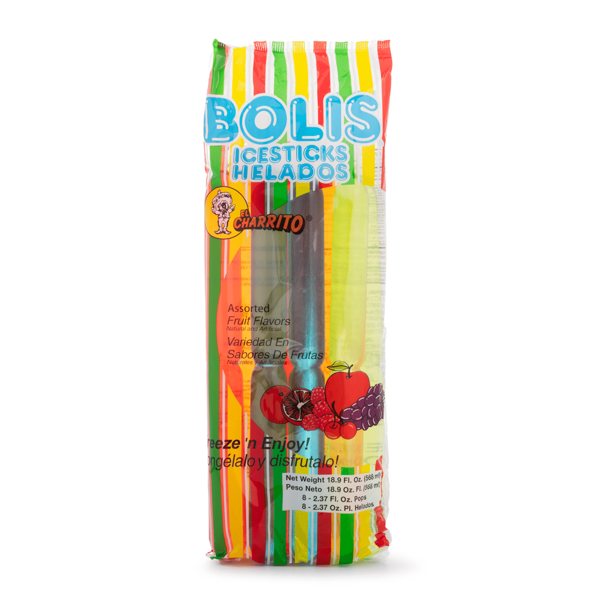 Bolis Icesticks, Assorted Fruit Flavors 2.37 fl.oz*8 pack