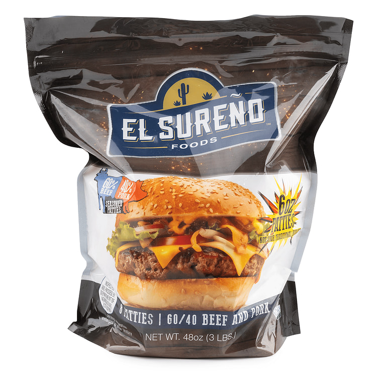 El Sureño Foods Hamburguesas 60% carne de res/40% cerdo 3 libra(s)