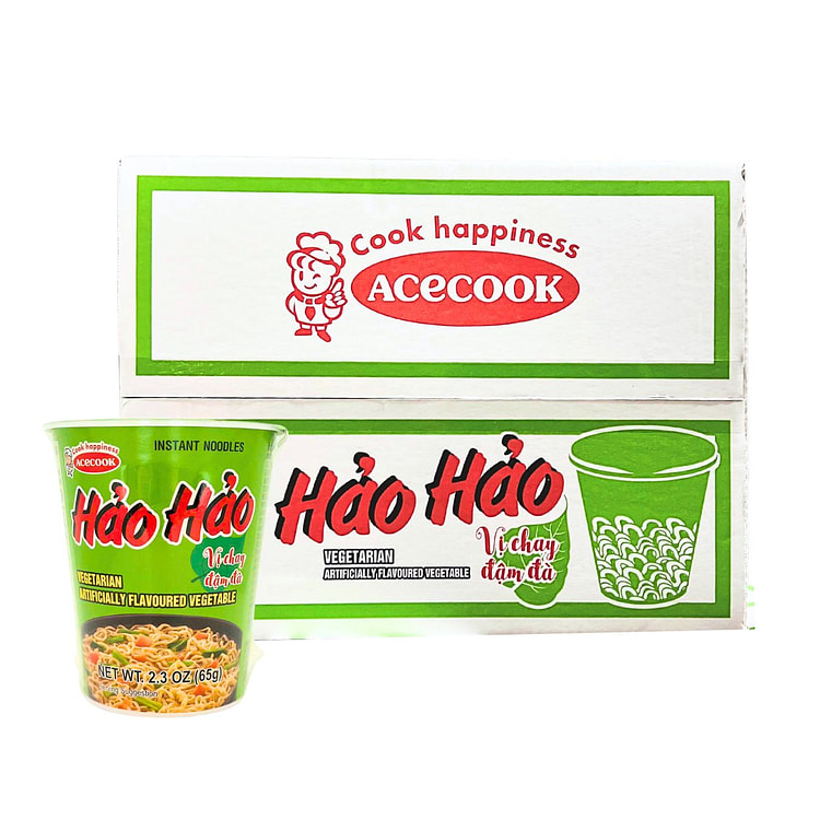 Acecook Hao Hao Vegetarian Instant Cup Noodle ( 12 cups ) 1 박스