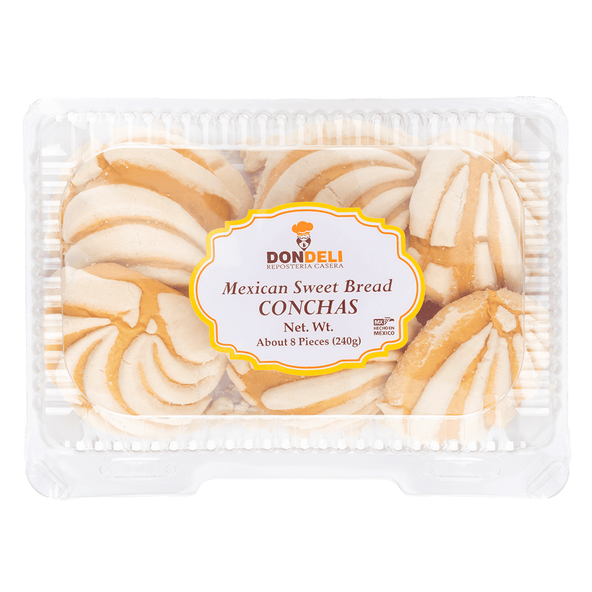Don Deli Mexican Sweet Bread Conchas 1.05 oz*8 each