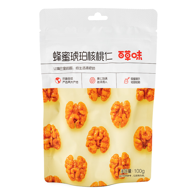 百草味 蜂蜜琥珀核桃仁 100 克