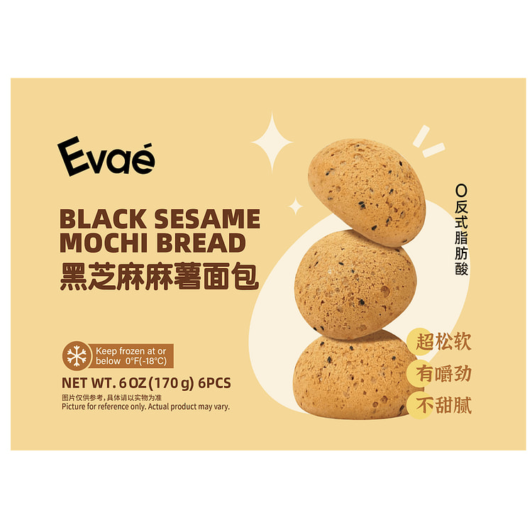 Evae Black sesame mochi bread 170 그램