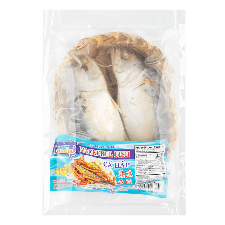 Wild Caught Cooked Mackerel Fish, Frozen 7 oz