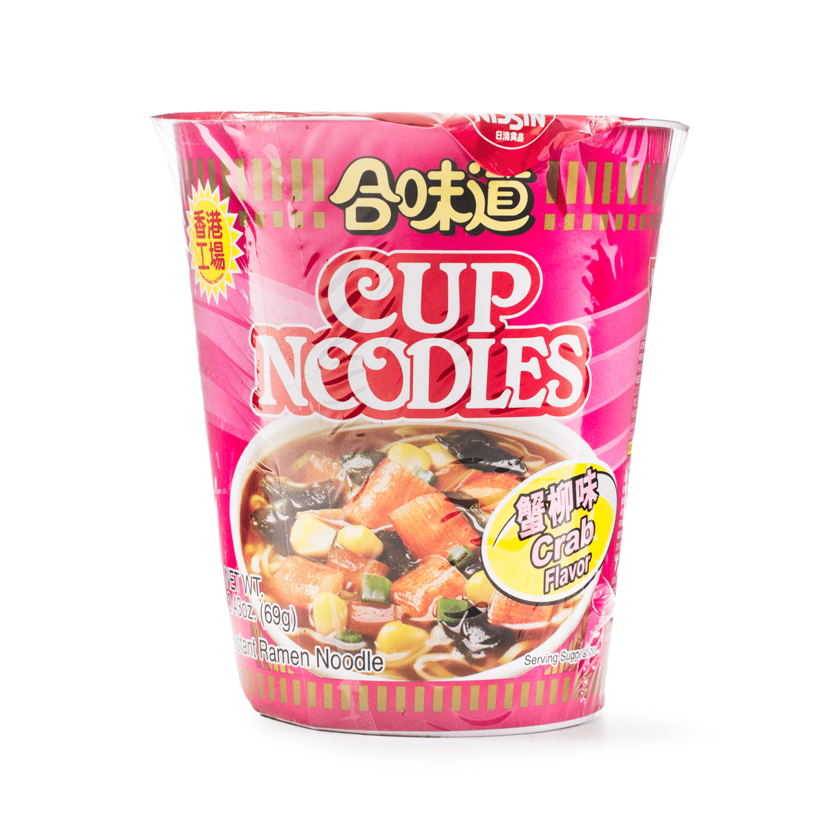 Macarrón Instantáneo, Sabor a Cangrejo, Nissin Cup Noodles 2.57 onza(s)