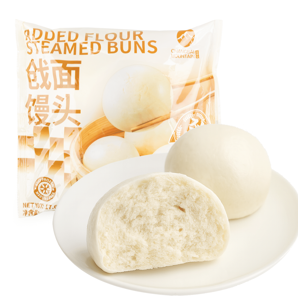 Changbai Mountain Added Flour Steamed Buns 4ct, Frozen 500 g
