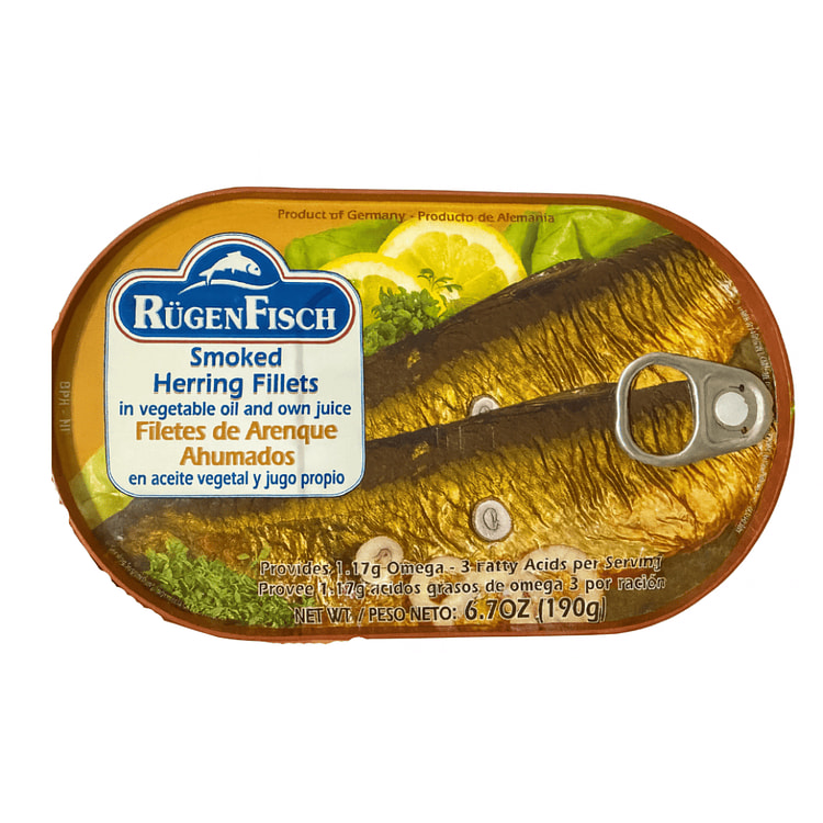 Rügen Fisch Filés de Arenque Defumado 6.7 oz