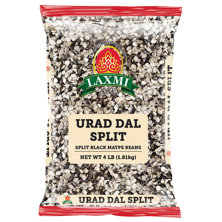 Laxmi Urad Dal Split, Split Skinned Black Lentils 4 lb