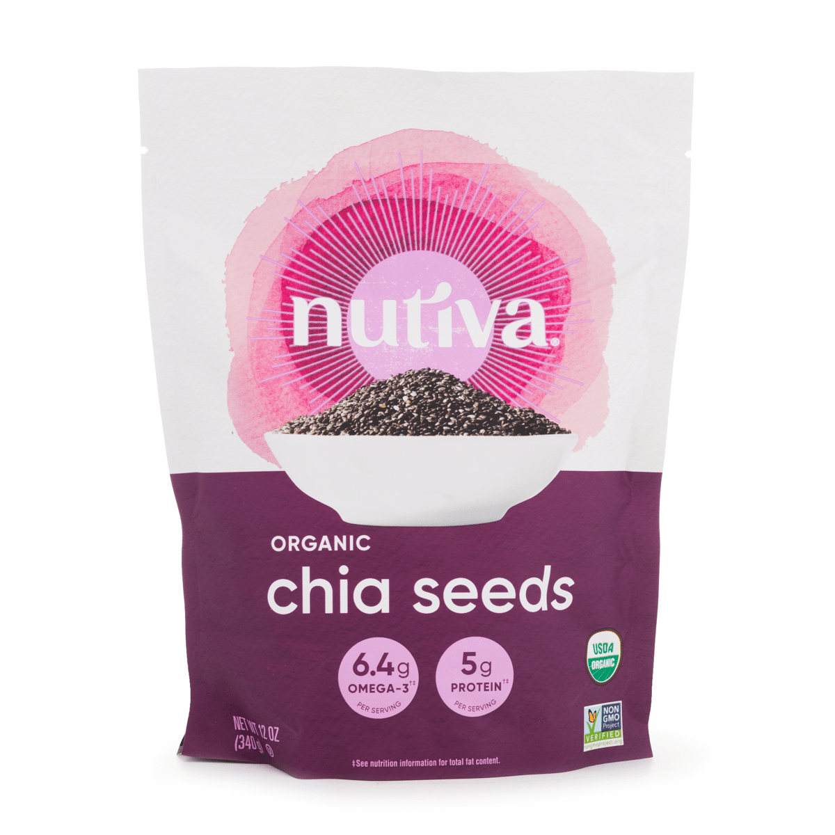 Sementes de Chia Orgânicas Nutiva 12 oz