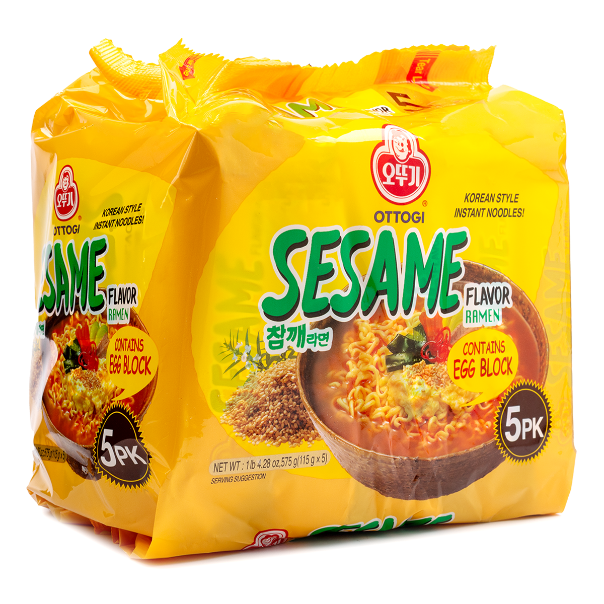 不倒翁芝麻味拉麵方便麵5連包575 克- Weee!
