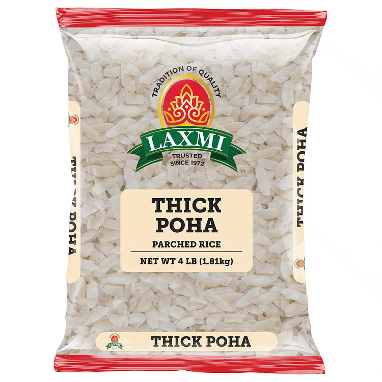 Poha Arroz Achatado Grosso, Laxmi 4 lb