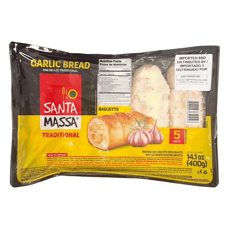 Pão de Alho Santa Massa 400 g