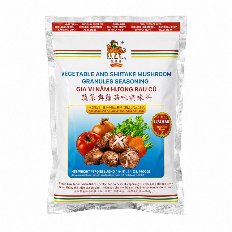 Asian Boy Vegetable & Shiitake Mushroom Flavored Seasoning 14 oz