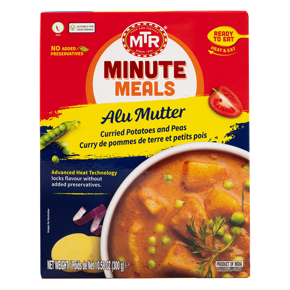 MTR 印度特色即食餐(Alu Muttar) 10.5 盎司