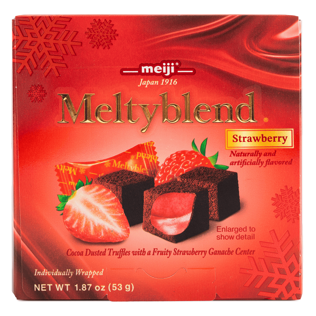 Get Meiji Meltyblend Chocolate Truffles, Strawberry Flavor 2.11 oz