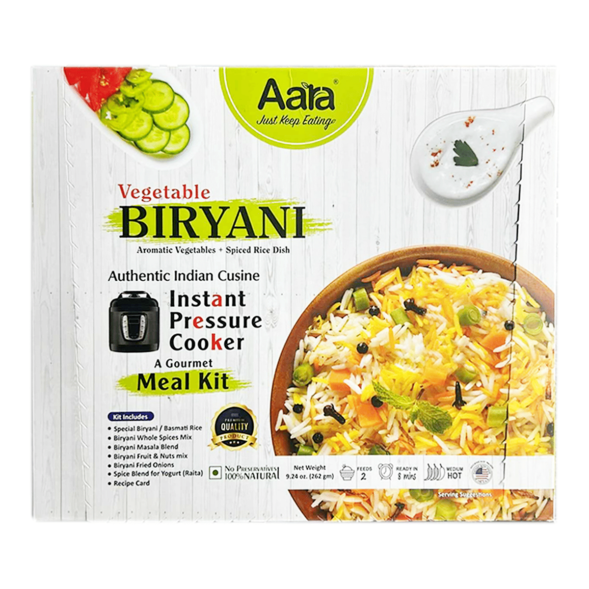 Kit de Comida Gourmet Aara Pulao & Papadum 217 gramo(s)