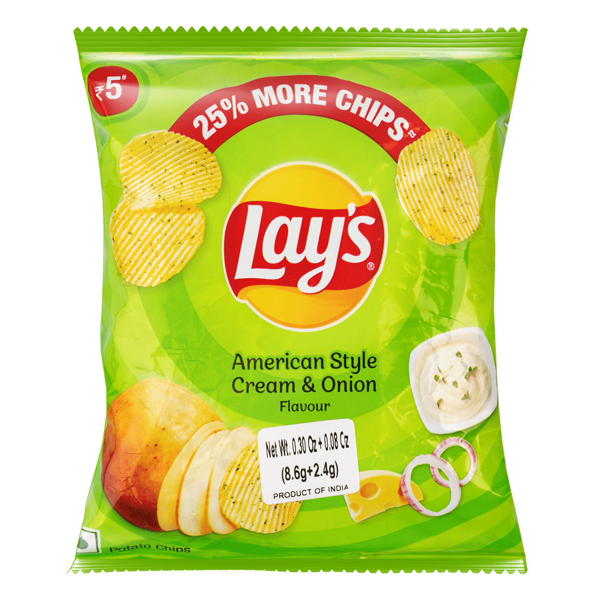 Lay's Chips, American Style Cream Onion 11 g