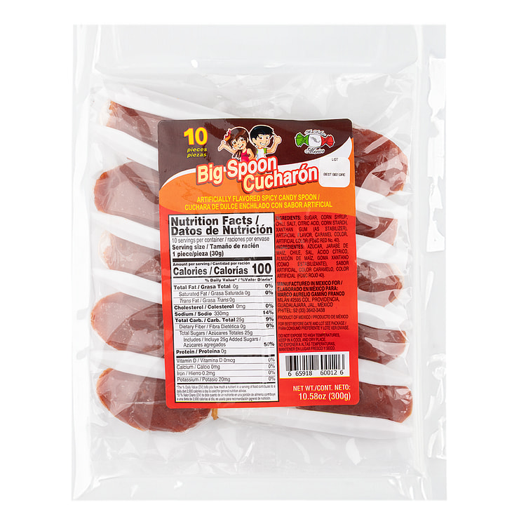 Mi Dulce Mexico Spoon Tamarind Flavored Candy 10 count