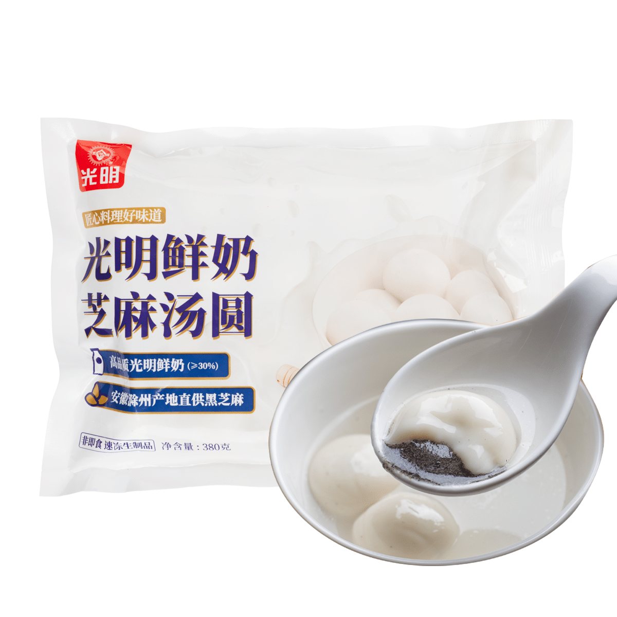 Guangming Milky Rice Ball (Black Sesame) 380 g