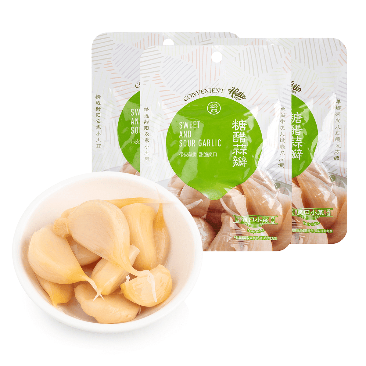 盒马 糖醋蒜瓣 60g*3包 180 克