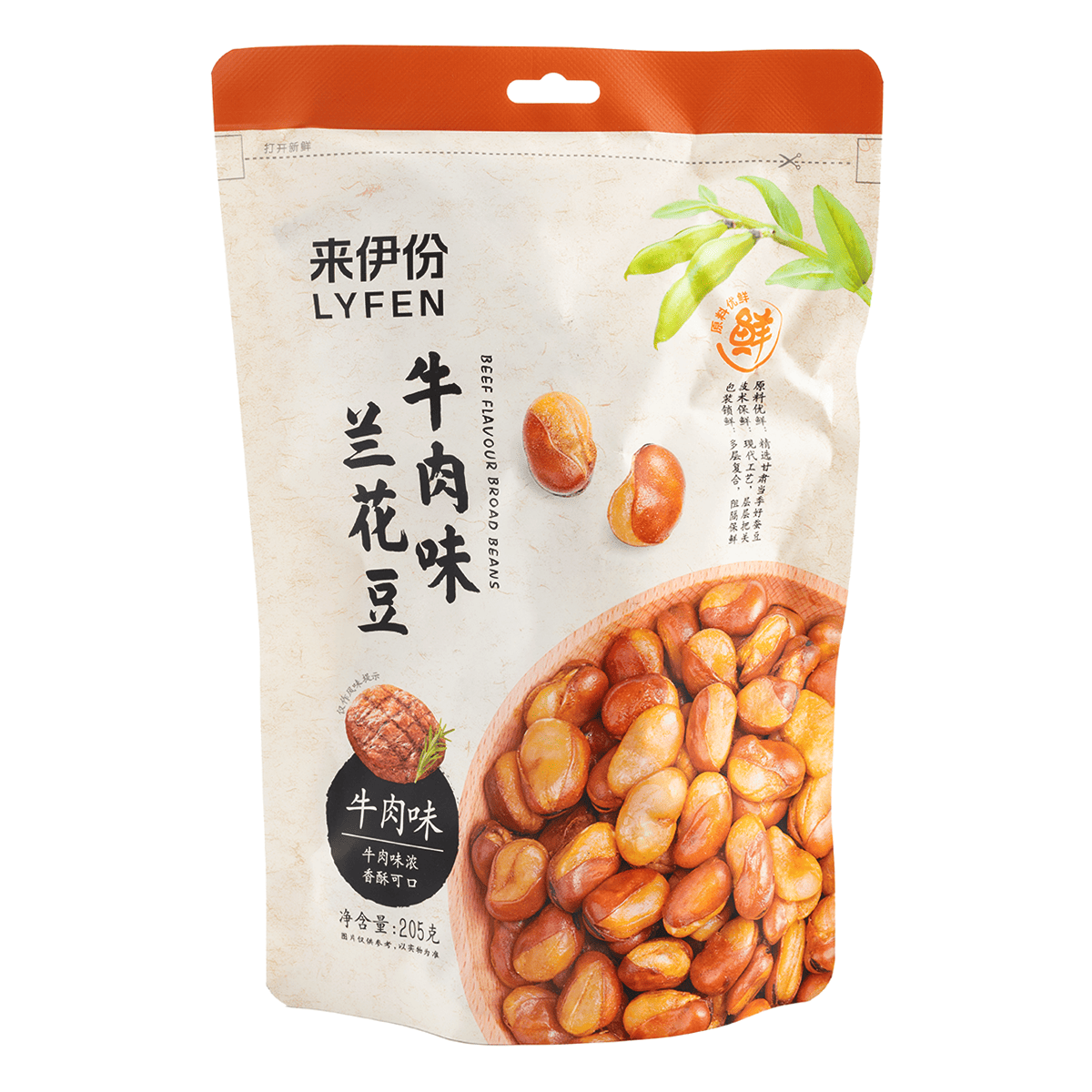 LYFEN 味付けそら豆 牛肉味 205 グラム - Weee!