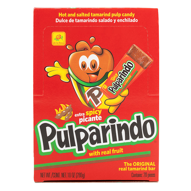 Pulparindo Tamarind pulp candy Extra Hot 0.5 oz*20 pack
