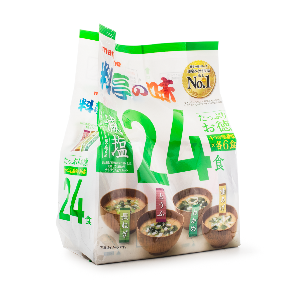 マルコメ インスタント 味噌汁 料亭の味 減塩 24食入り 15.5 オンス