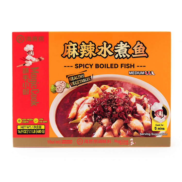 海底捞 筷手小厨 麻辣水煮鱼, 冷冻 480 克