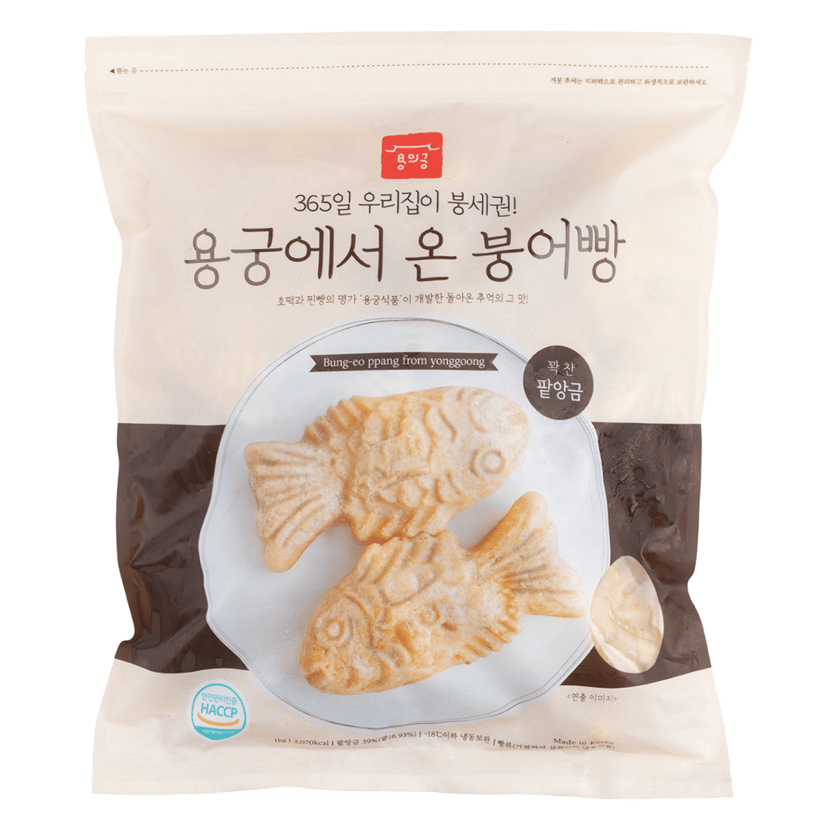 Yonggung Taiyaki – Fully Filled Sweet Red Bean Pastry, Frozen 1050 g