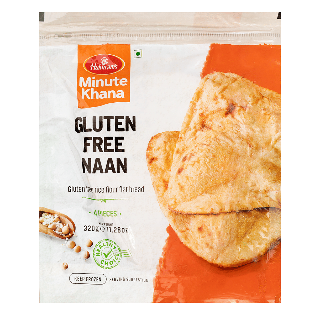 Haldiram Gluten Free Naan 4 pcs 400 g