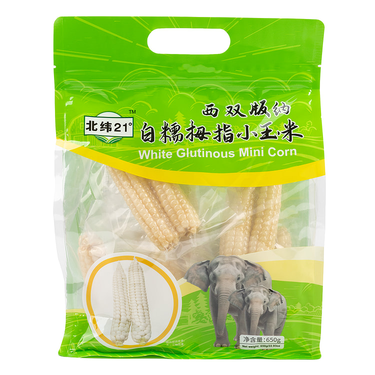 北纬 21° 拇指白糯小玉米 650 克