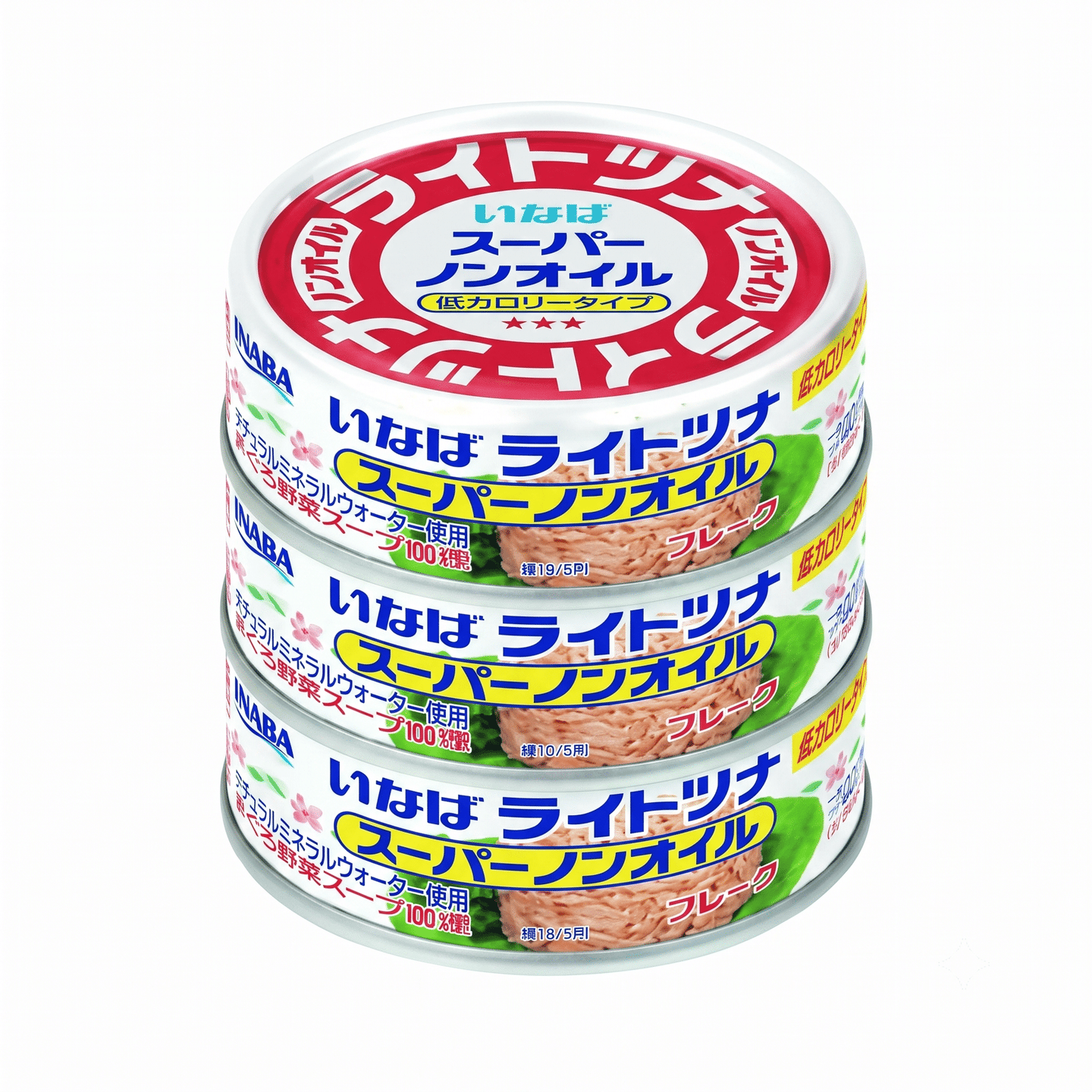 Inaba Foods Light Tuna (Super Non-Oil), 3 Cans 180 g