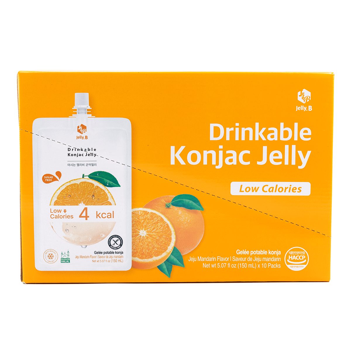 Thạch Konjac Uống Jelly. B, Vị Quýt 10 gói 5.07 fl.oz*10 pack