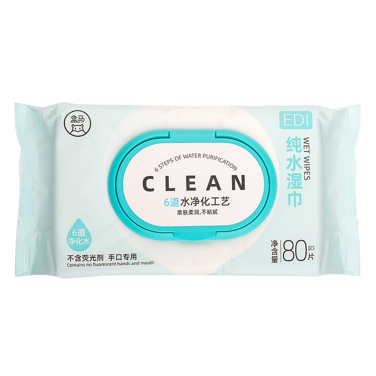盒马 手口专用EDI纯水湿巾 80片 80 个