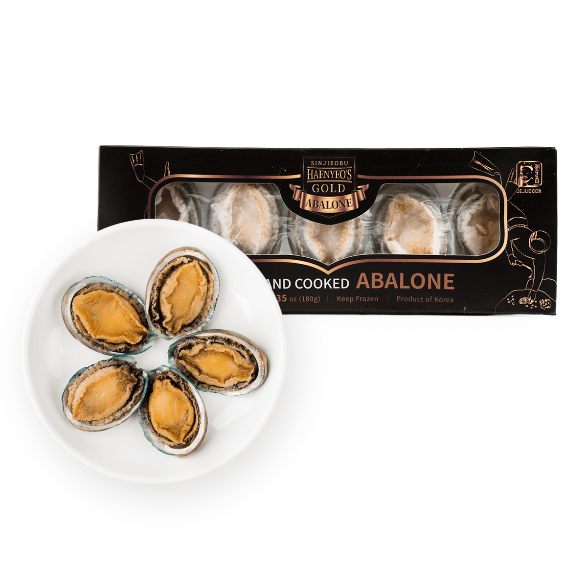 Haenyeo's Gold Jeju Cleaned and Cooked Abalone, Frozen 180 g