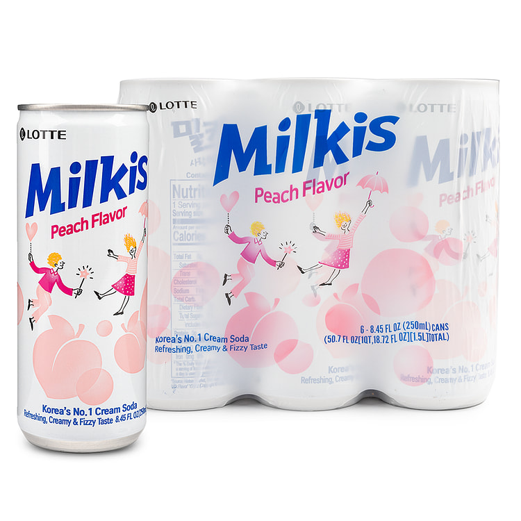 乐天 Milkis 桃味碳酸饮料(250ml*6) 8.45 液盎司*6 罐