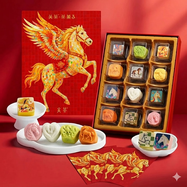 关茶·茶果子 新年礼盒（启程·马年限定12枚装） 220 克