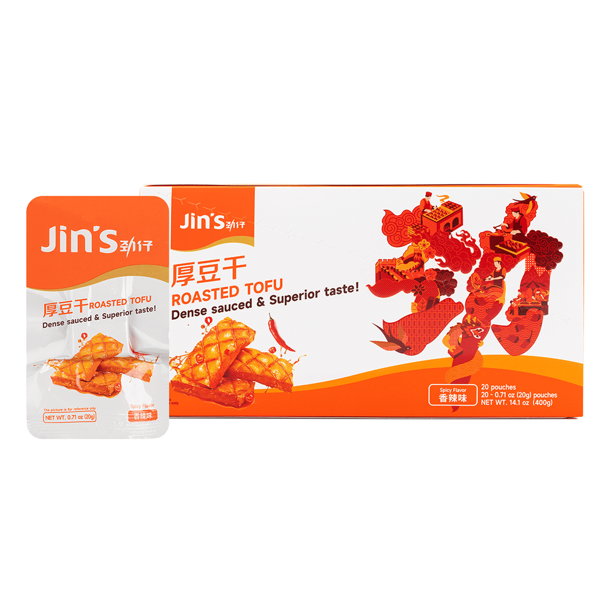 劲仔 厚豆干 香辣味 400 克