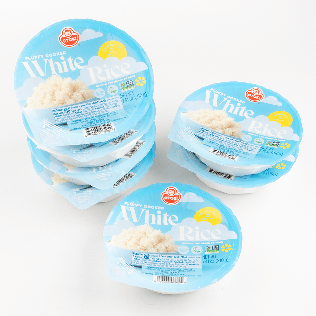 白いごはん 直接受け渡し Ottogi 白飯 12パック入 7.4 オンス*12 箱 - Weee!