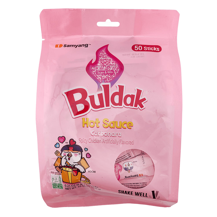 SAMYANG Hot Chicken Flavored Carbonara Sauce 6 g*50 unidade