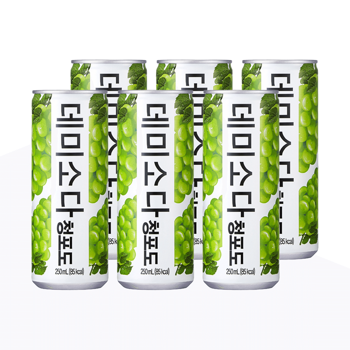 Demisoda White Grape Flavored Soda Drink 250 ml*6 can