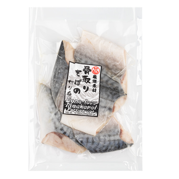 Frozen Mackerel Boneless Protion-cut 5P 10.58 盎司